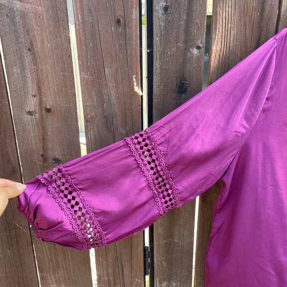 NO BRAND | Women’s Purple Plus Size Tunic Blouse - Picture 3 of 8